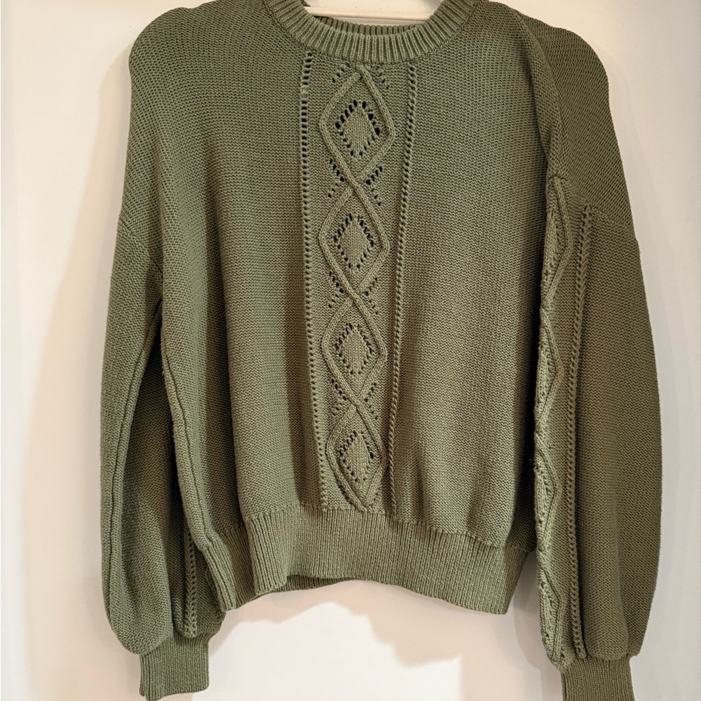 Olive Green Knit Sweater